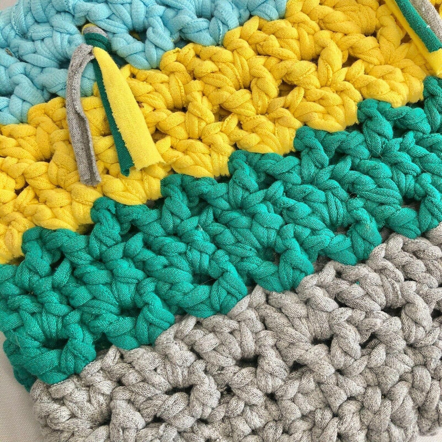 Handcrafted Crocheted Purse Bag from Recycled T-Shirts NEW