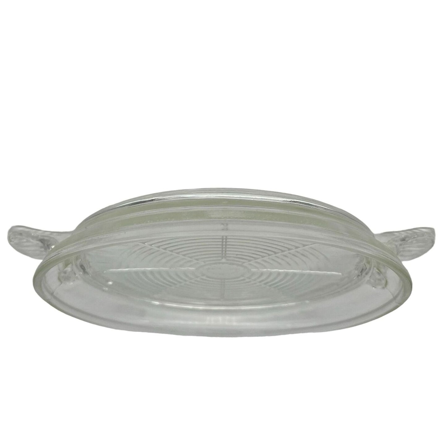 Vintage Crystal Clear Glass 8 in Round Hot Plate