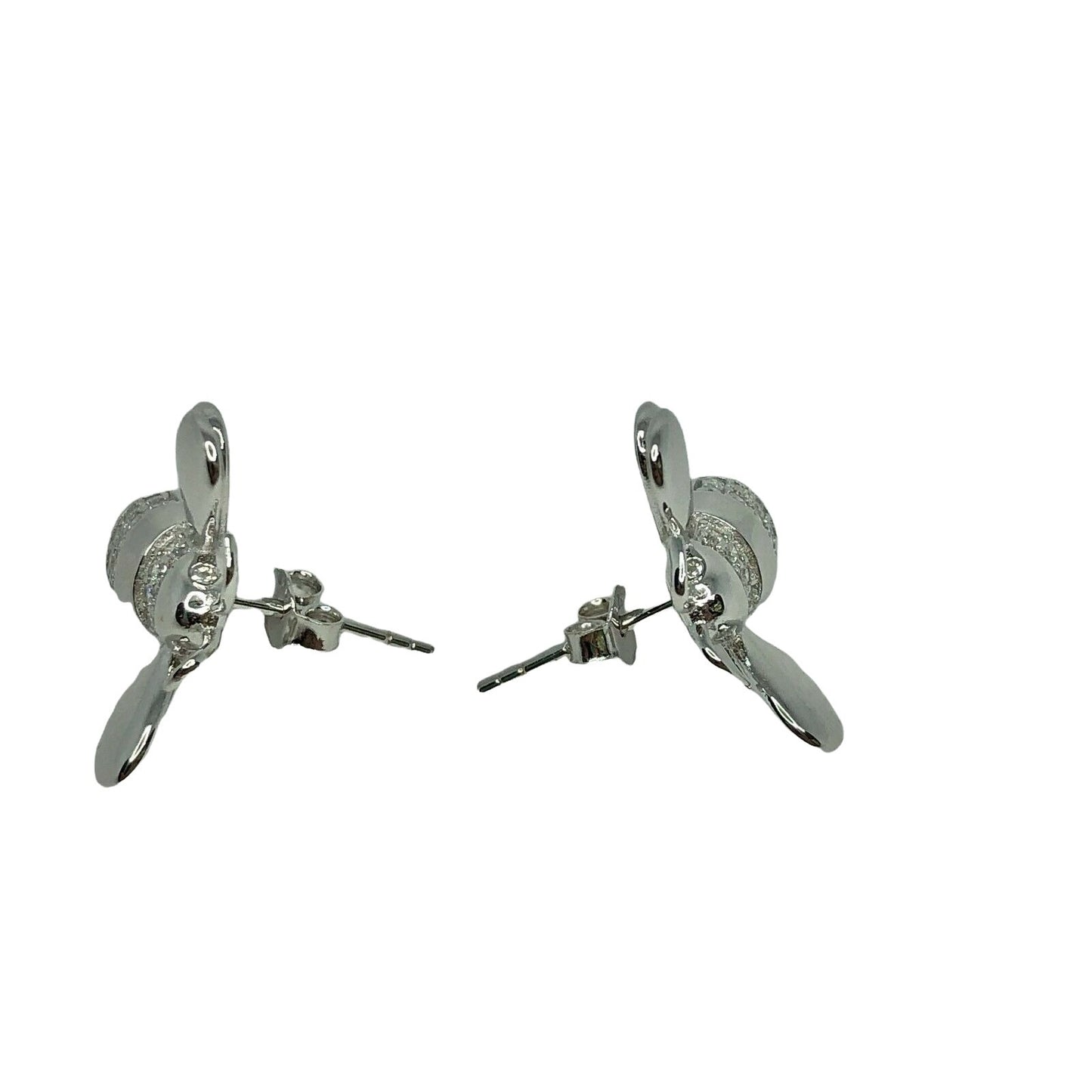 Sterling Silver Bumble Bee Earrings made with Swarovski crystals NIP