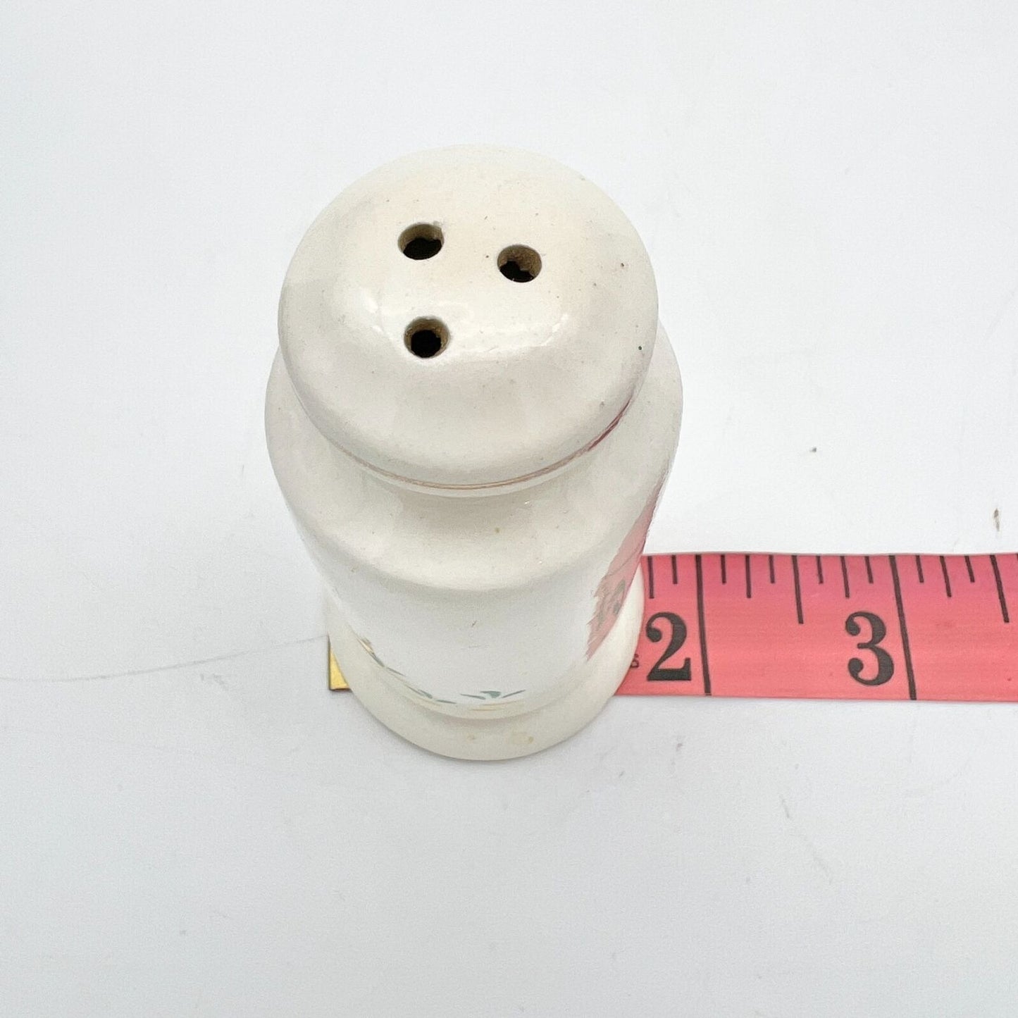 Vintage Salt Pepper Shakers 3 x 1.5 White With Painted Dutch Couple