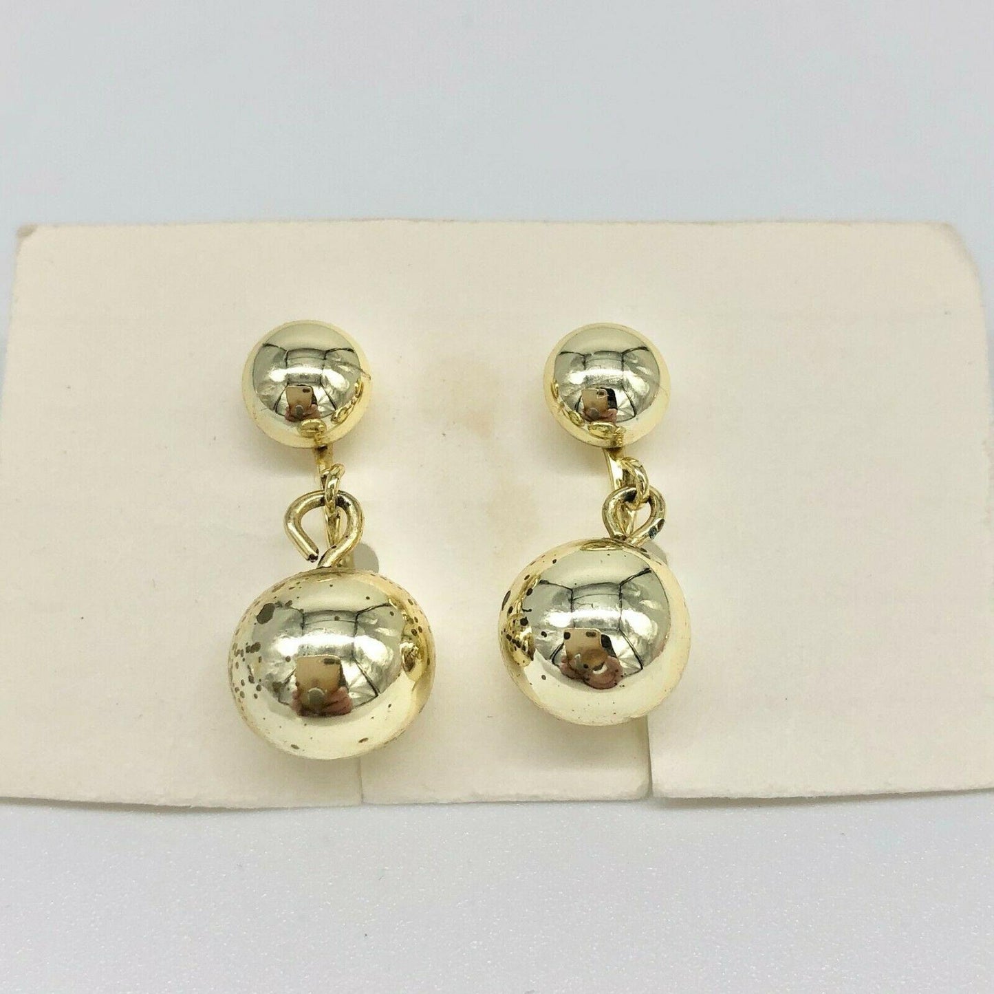 Vintage Goldtone Spherical Bead Screw Back Earrings