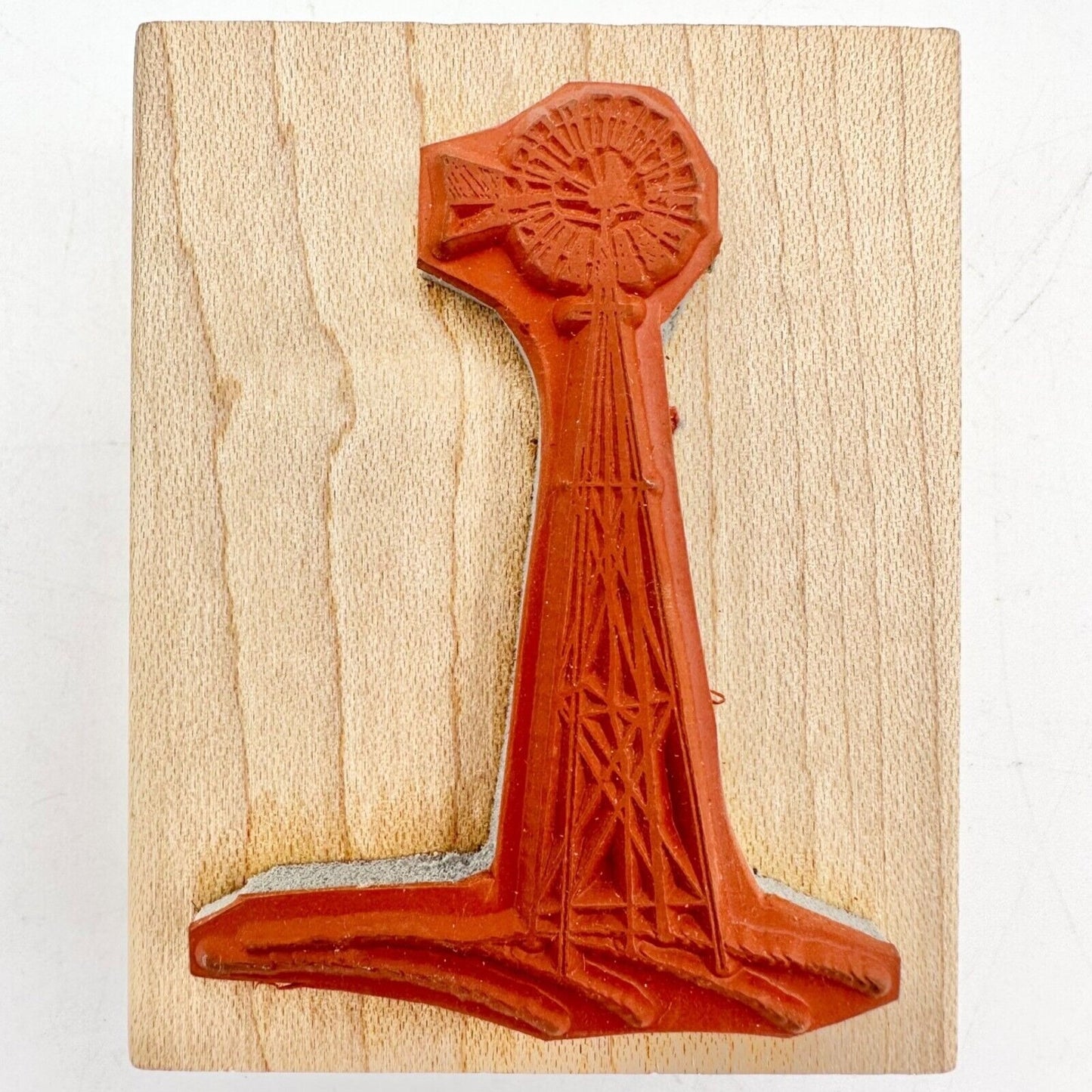 Vintage Double D Rubber Stamps Windmill E1498 NEW