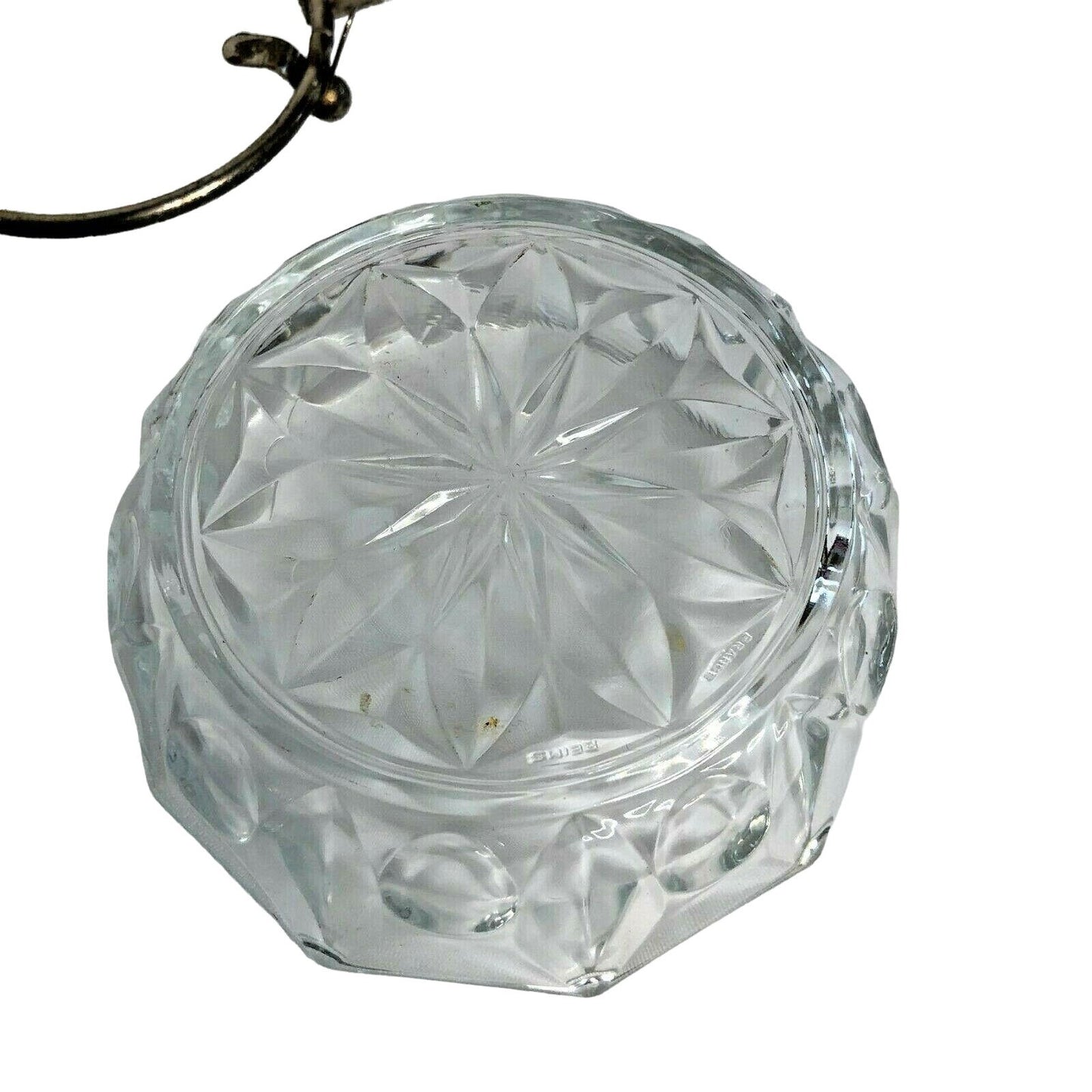 Vintage Silver Jelly Jam Condiment Server with Glass Bowl