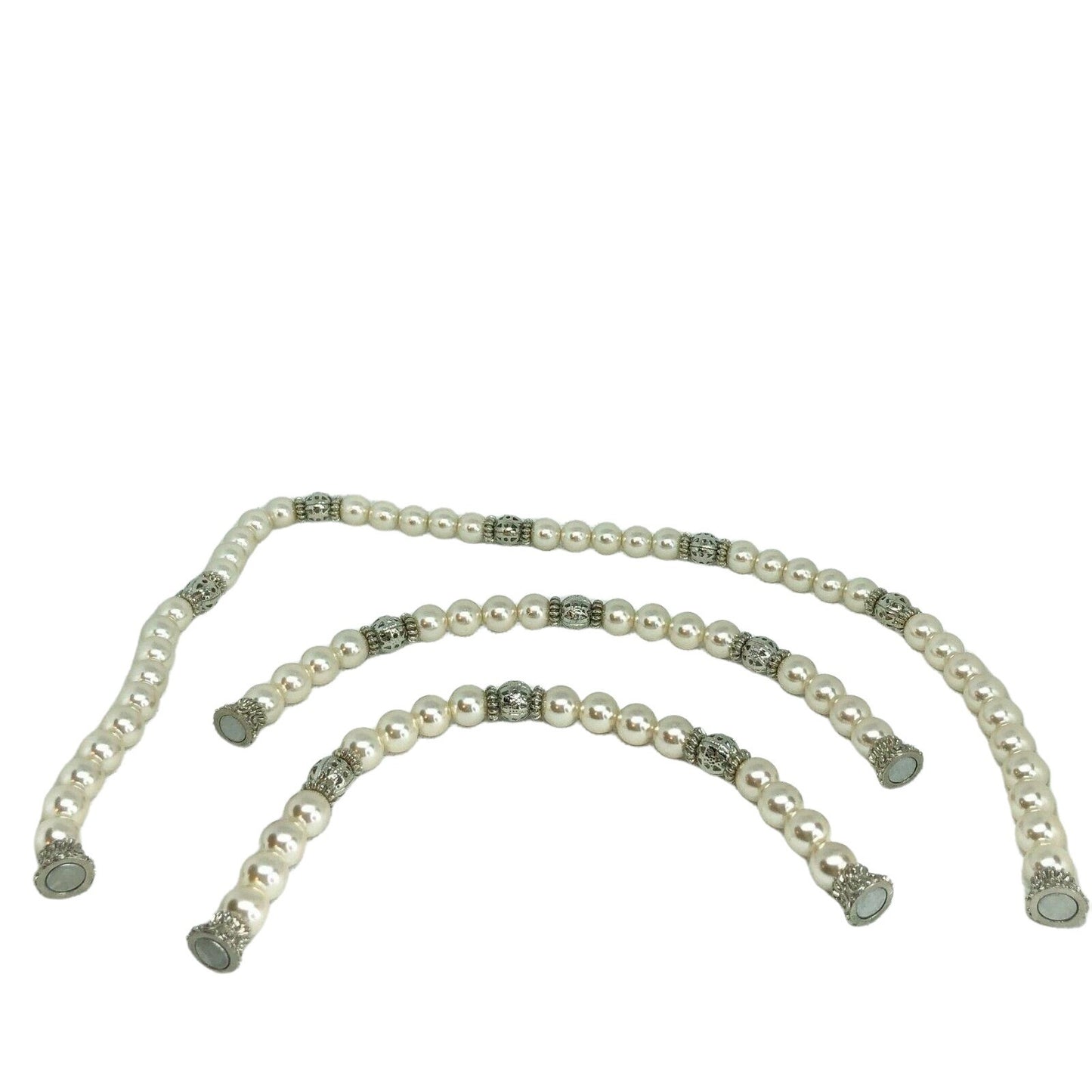 Premier Designs Audrey Pearl Necklace & 2 Bracelets Trio Jewelry Set Fancy