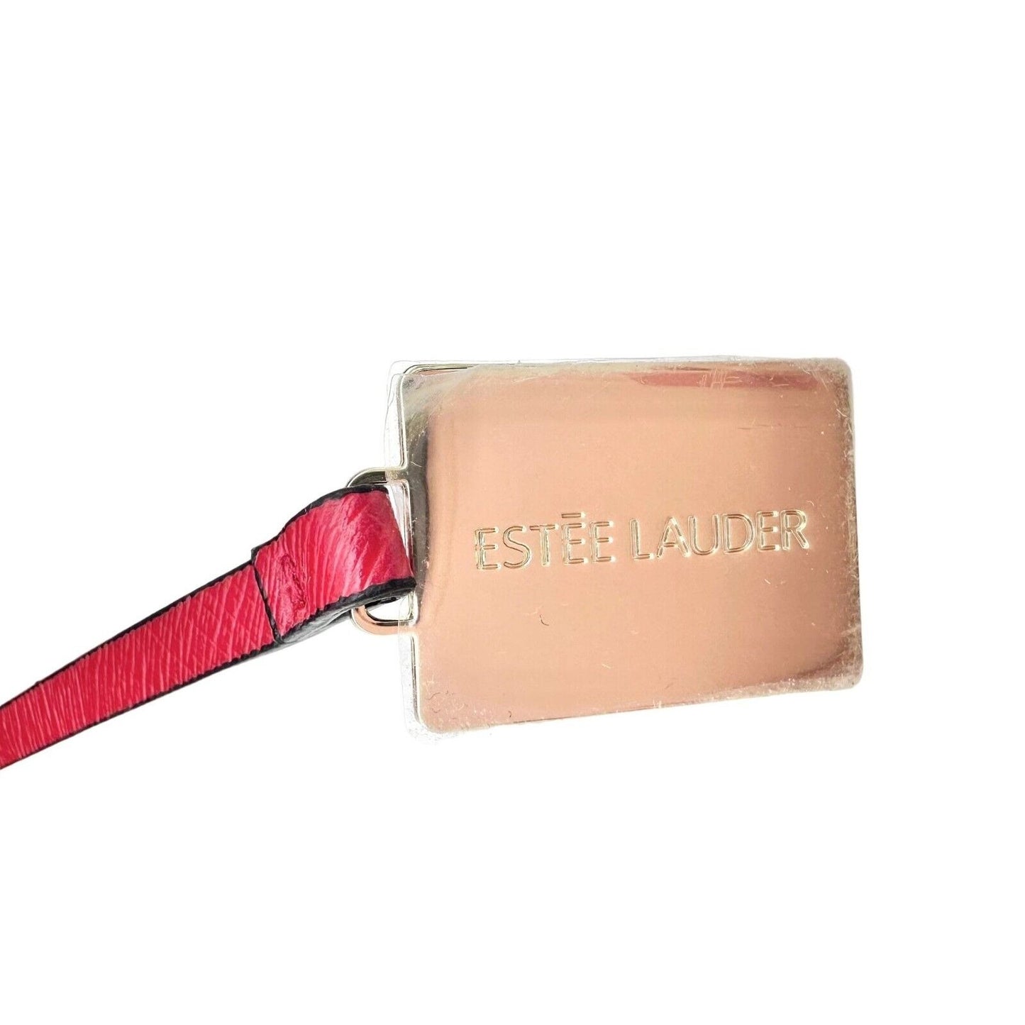 Estee Lauder Makeup Travel Case Red Gold Hardware Heart Spade Diamond Club NEW