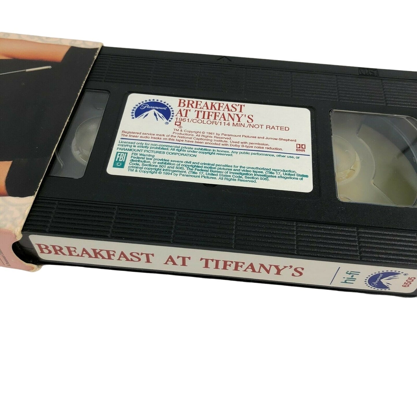 Breakfast at Tiffany's VHS Tape Audrey Hepburn Romance Comedy Classic EUC