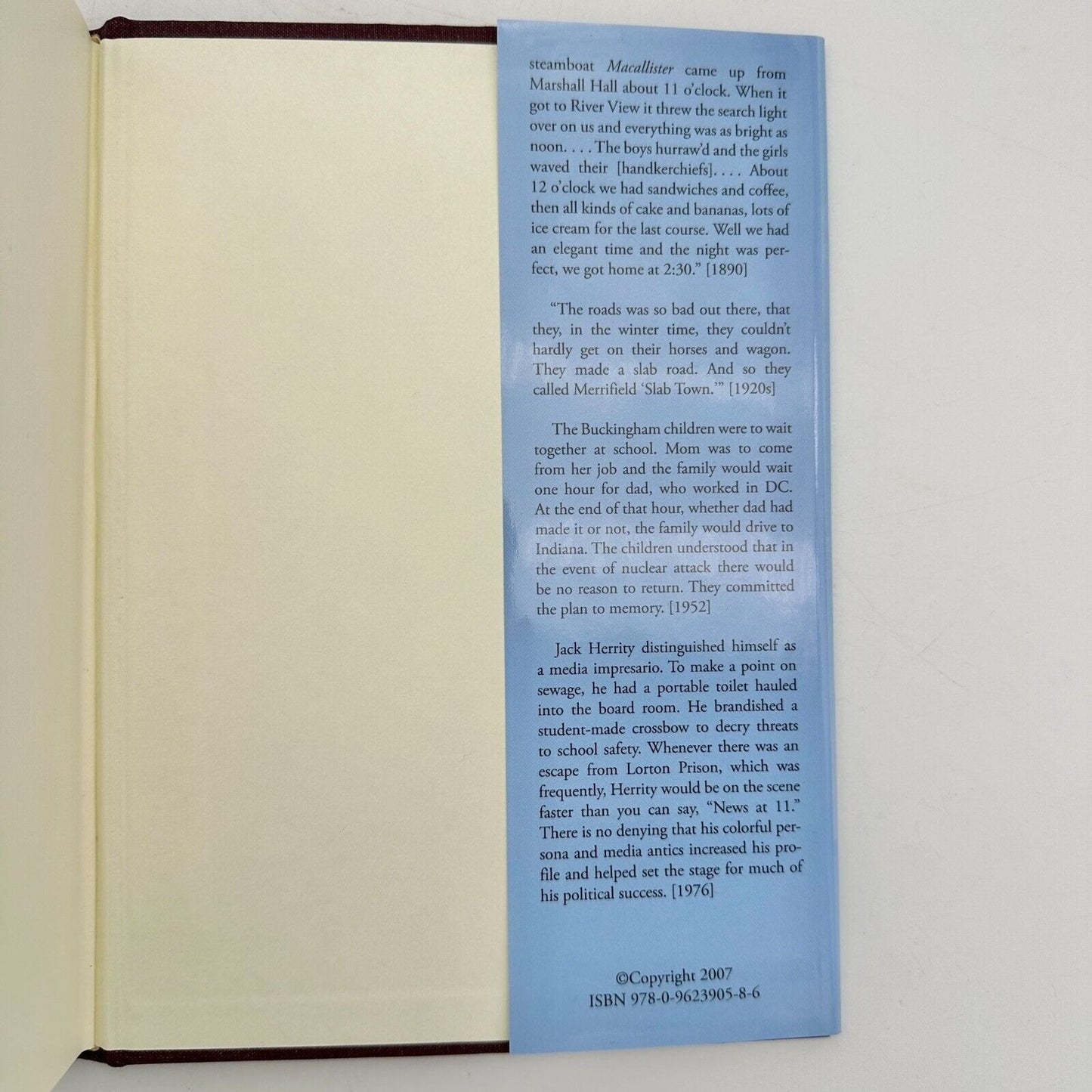 Fairfax County Stories 1607-2007 Hardcover Book