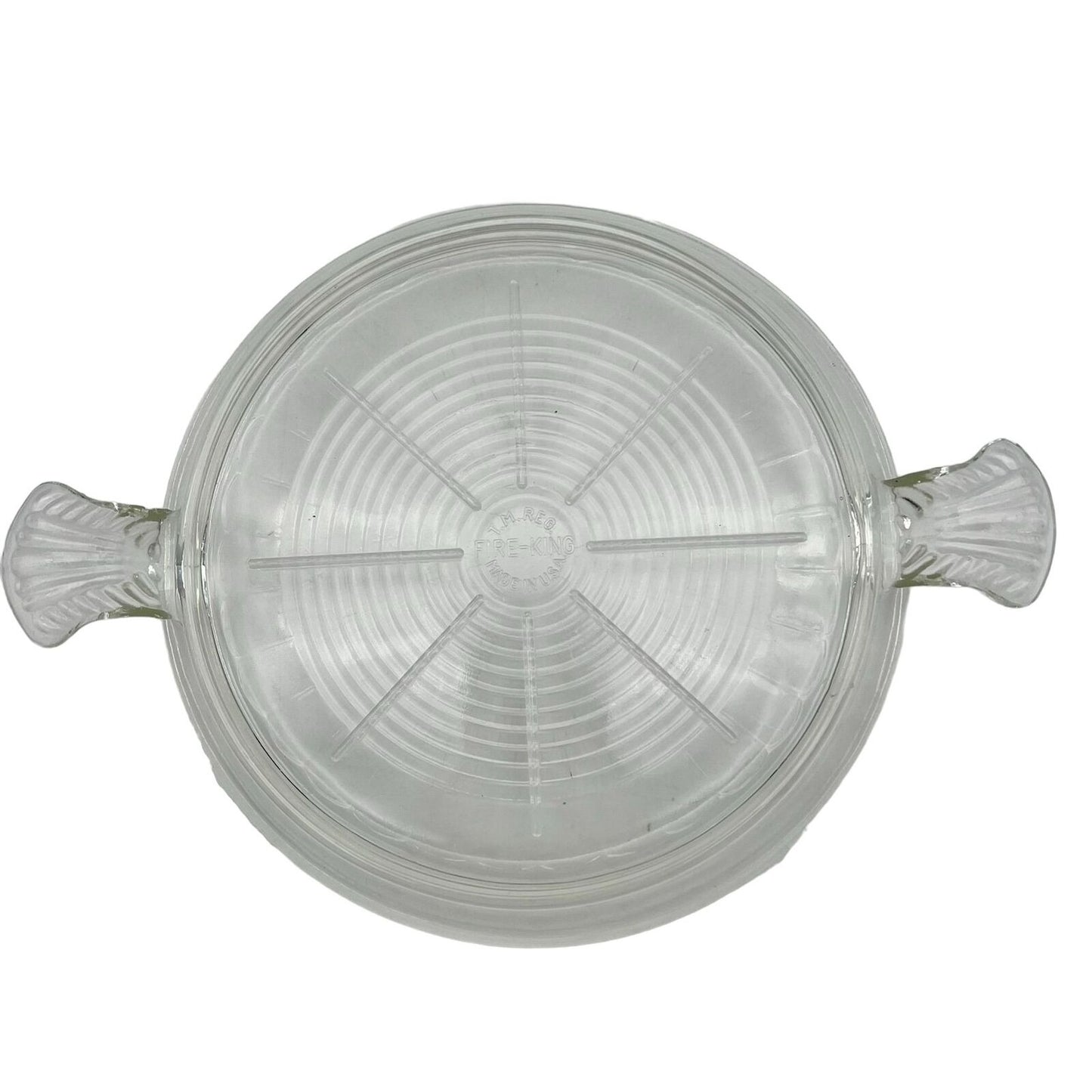 Vintage Crystal Clear Glass 8 in Round Hot Plate