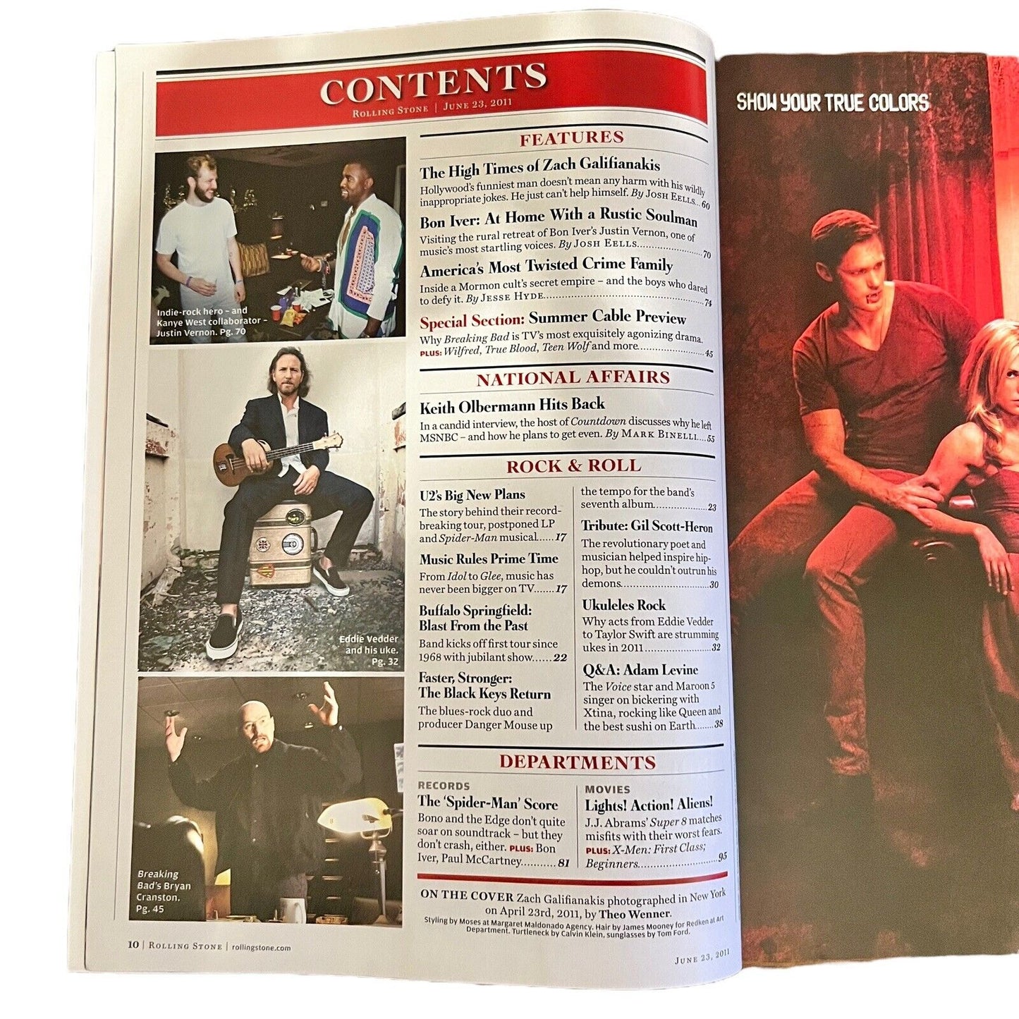 Rolling Stone Magazine Issue 1133 June 23 2011 Zach Galifianakis
