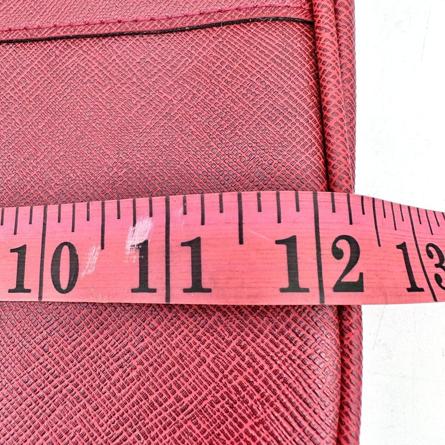 Travel Bag 18 x 12 x 5 Red Gold Hardware Zip Closure Clutch Handles EUC