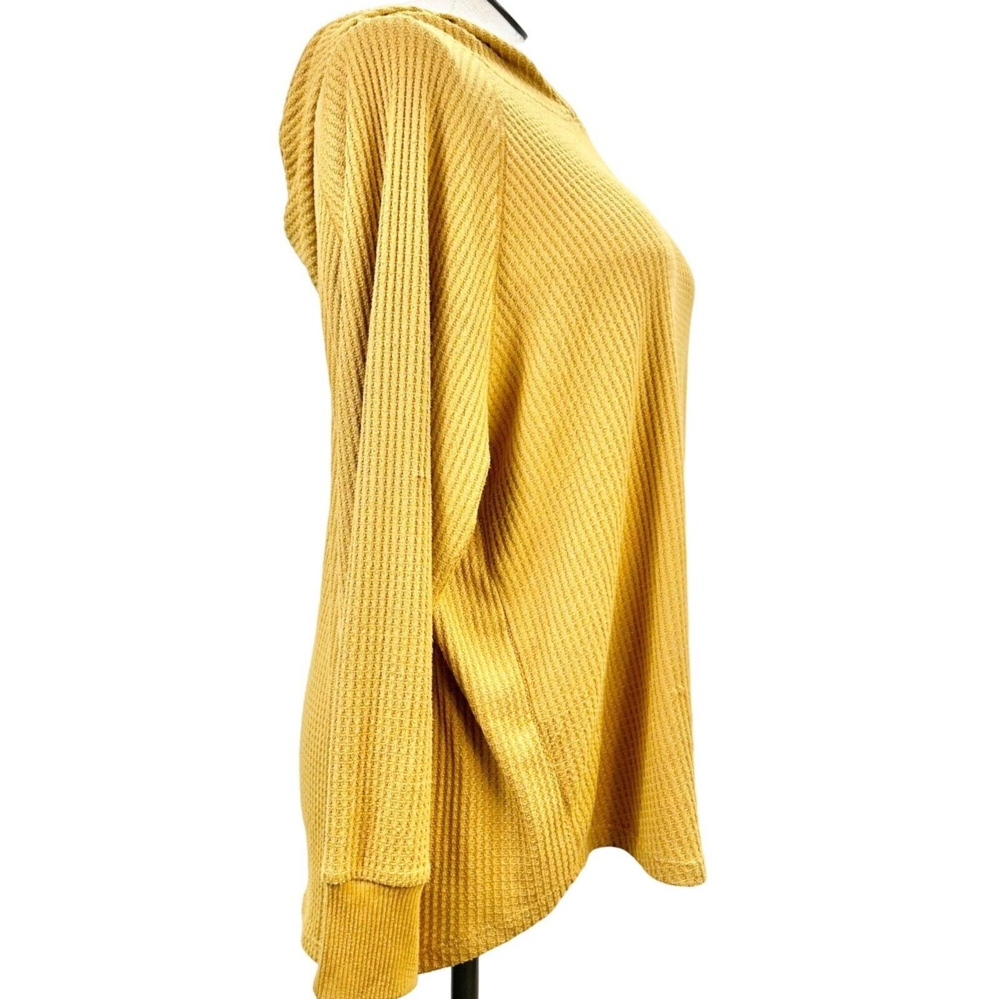 Workshop Republic Clothing Thermal Hoodie Women's 2X Mustard Long Sleeve NWT