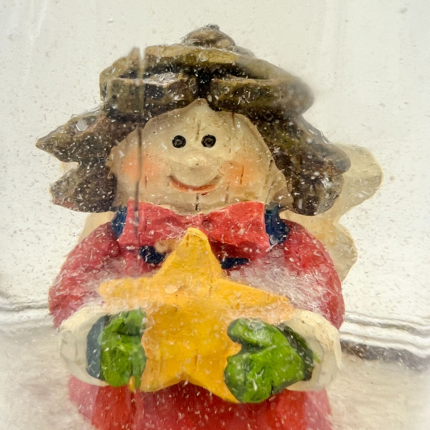 Handcrafted Christmas in a Jar 4 x 3 Christmas Angel in Snow