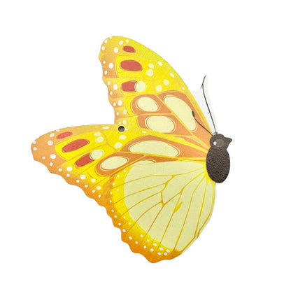 9 Piece Summer Hanging Decor Ornaments 4.5 in Yellow Butterflies NEW