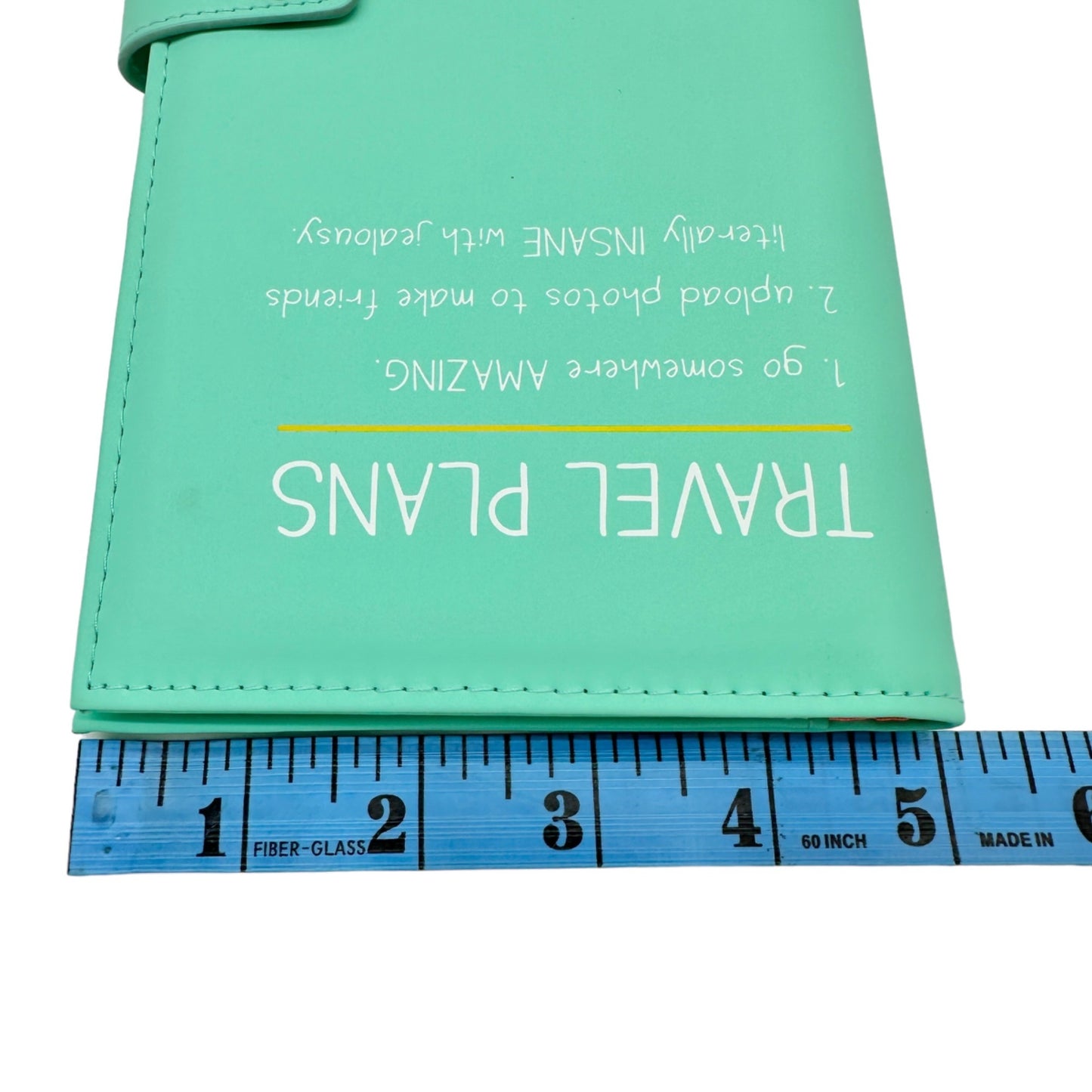 Happy Jackson Travel Document Holder Teal Vinyl Padded Snap Closure Pockets NWT