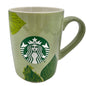 Starbucks Ceramic Mug Tropical Leaf Design Green Shades 10 fl oz