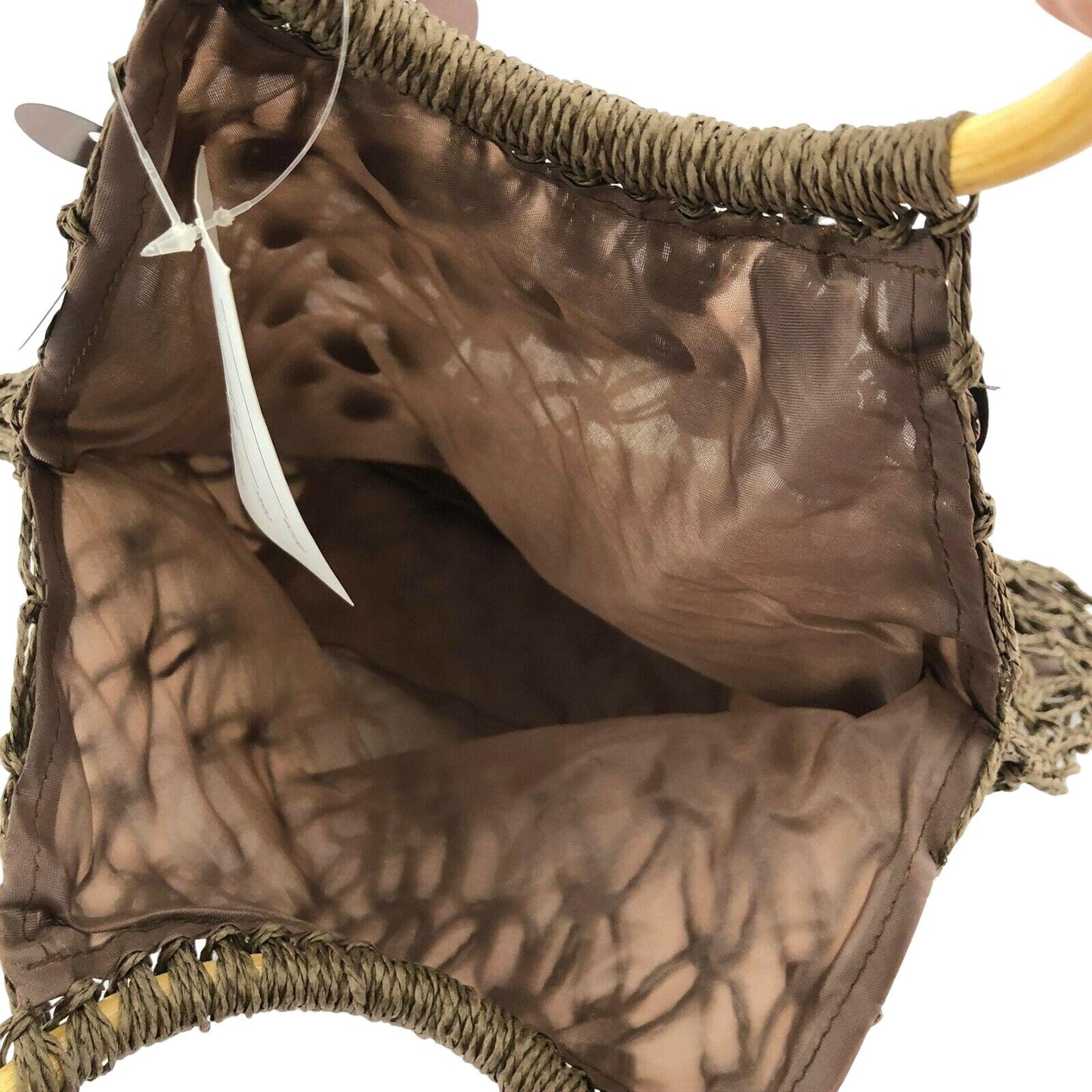 GaBaangs hoop handle sequin bag Brown tote small convenient cute NWT