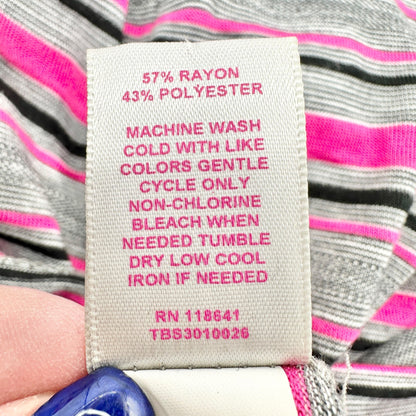 Lane Bryant Active Infiniti Scarf One Size Gray Black Hot Pink Stretchy 86x20