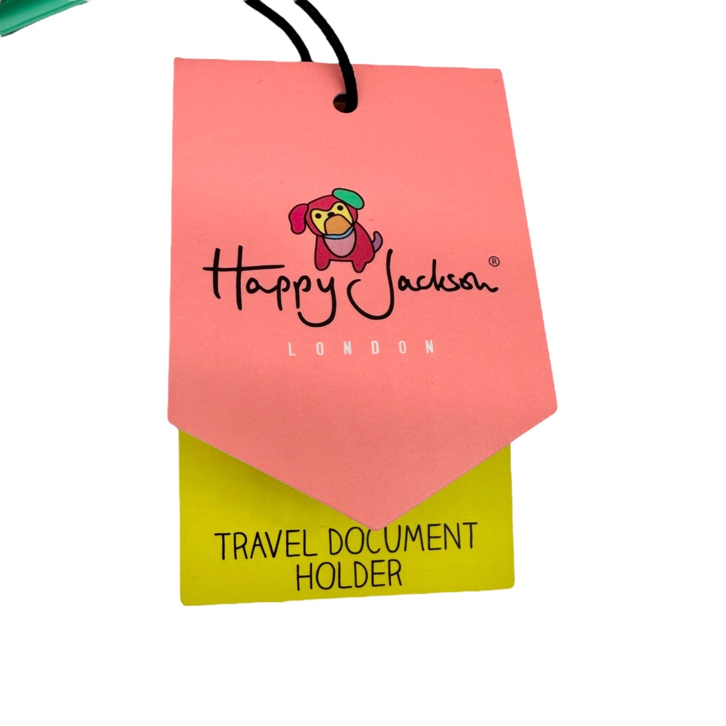Happy Jackson Travel Document Holder Teal Vinyl Padded Snap Closure Pockets NWT