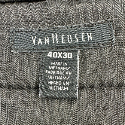 Van Heusen Mens Gray Pinstripe Dress Pants 40x30 Flat Front