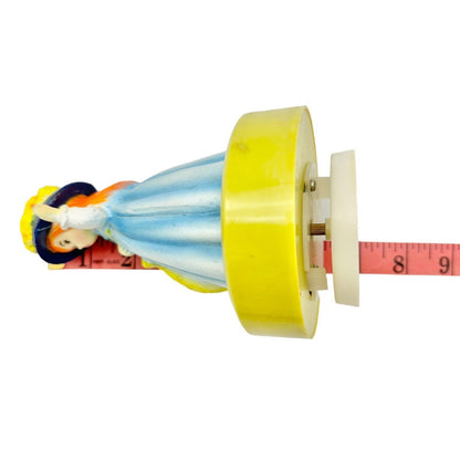 Music Box 7 inch Girl in Blue Dress with Yellow Umbrella