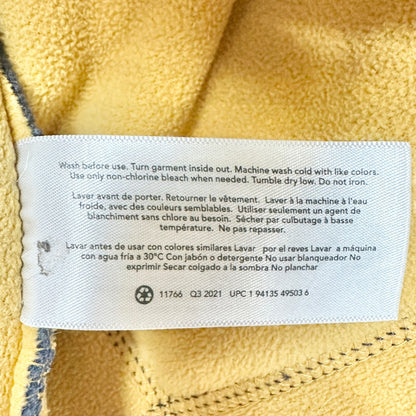 Carters Kid Sherpa Pullover Size 8/8A Gray Yellow Quarter-Zip LS Kangaroo Pocket