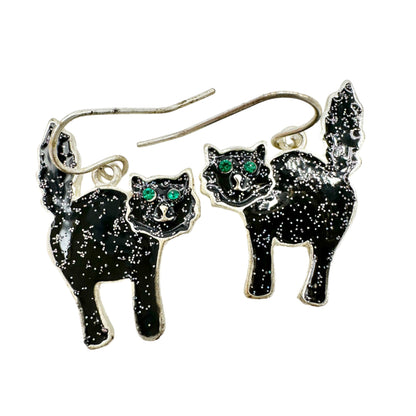 Halloween Earrings Set 6 Pairs Black Cat Witch Hat Candy Corn Trick Or Treat Boo