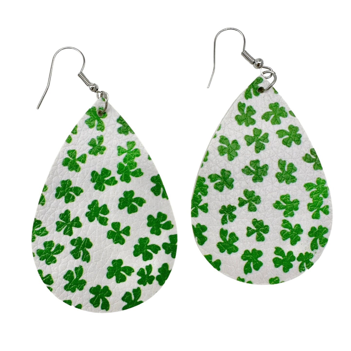 Two Pairs of St. Patrick's Day Earrings 1 Beer Mug 1 Teardrop Green White NEW