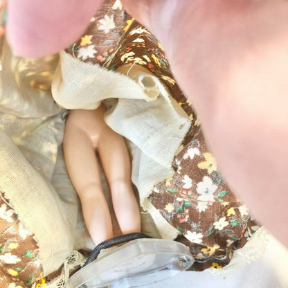 Colonial Dress 8" Doll Hand Crafted Williamsburg VA Matching Dress Mob Cap