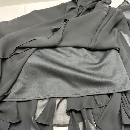 MSK Layered Chiffon Skirt Womens Size 12 Black Flowy Formal Fun Party Dancewear