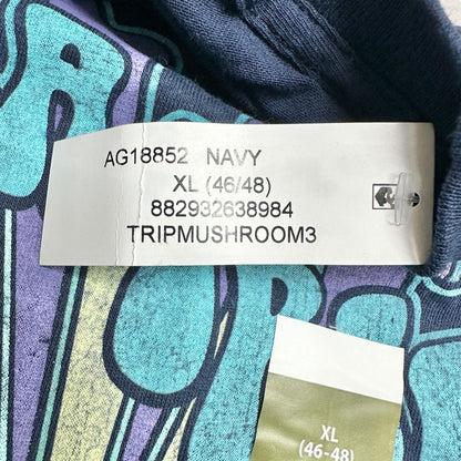 Take A Trip With Nature Graphic T-Shirt Unisex XL 46-48 Navy Mushrooms SS NWT
