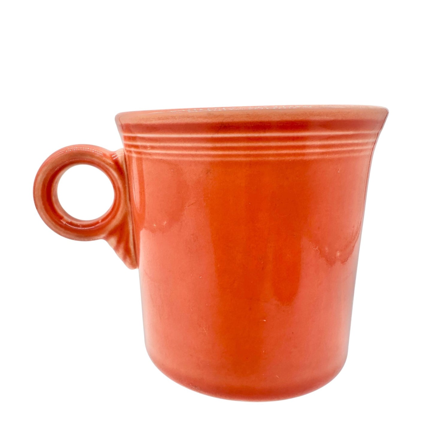 Fiesta Homer Laughlin Coffee Mug & Saucer Set in Orange Lead-Free Ceramic USA