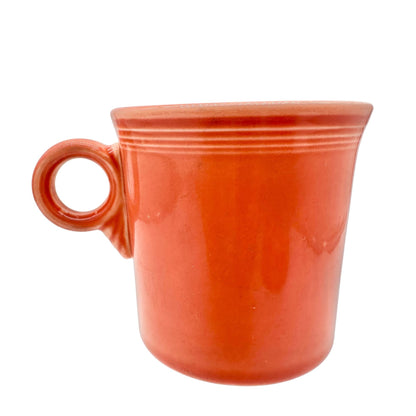 Fiesta Homer Laughlin Coffee Mug & Saucer Set in Orange Lead-Free Ceramic USA