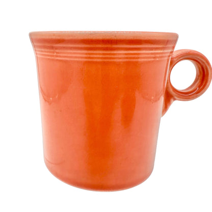 Fiesta Homer Laughlin Coffee Mug & Saucer Set in Orange Lead-Free Ceramic USA