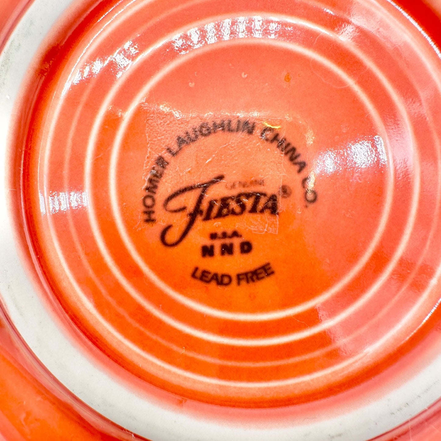 Fiesta Homer Laughlin Coffee Mug & Saucer Set in Orange Lead-Free Ceramic USA