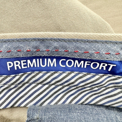 Haggar Pants Men's 34 x 32 in Khaki Classic Fit Premium Comfort