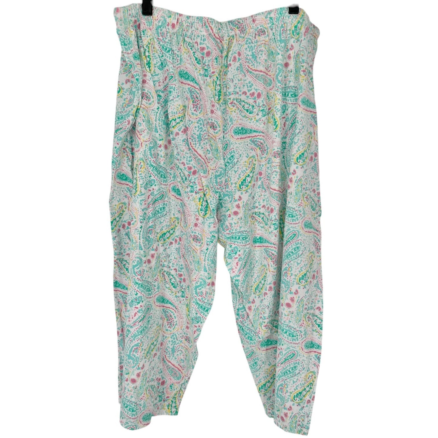 Paisley Print Lounge Pants Womens XXL Adjustable Drawstring Waistband Multicolor
