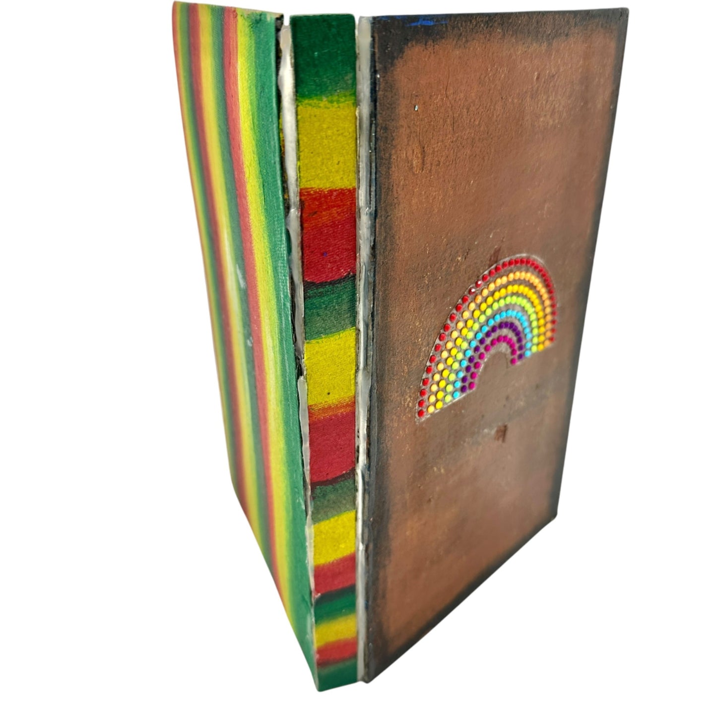Rainbow Gemstone Journal Textured Pages Unique Notebook Journal Sketching Gift