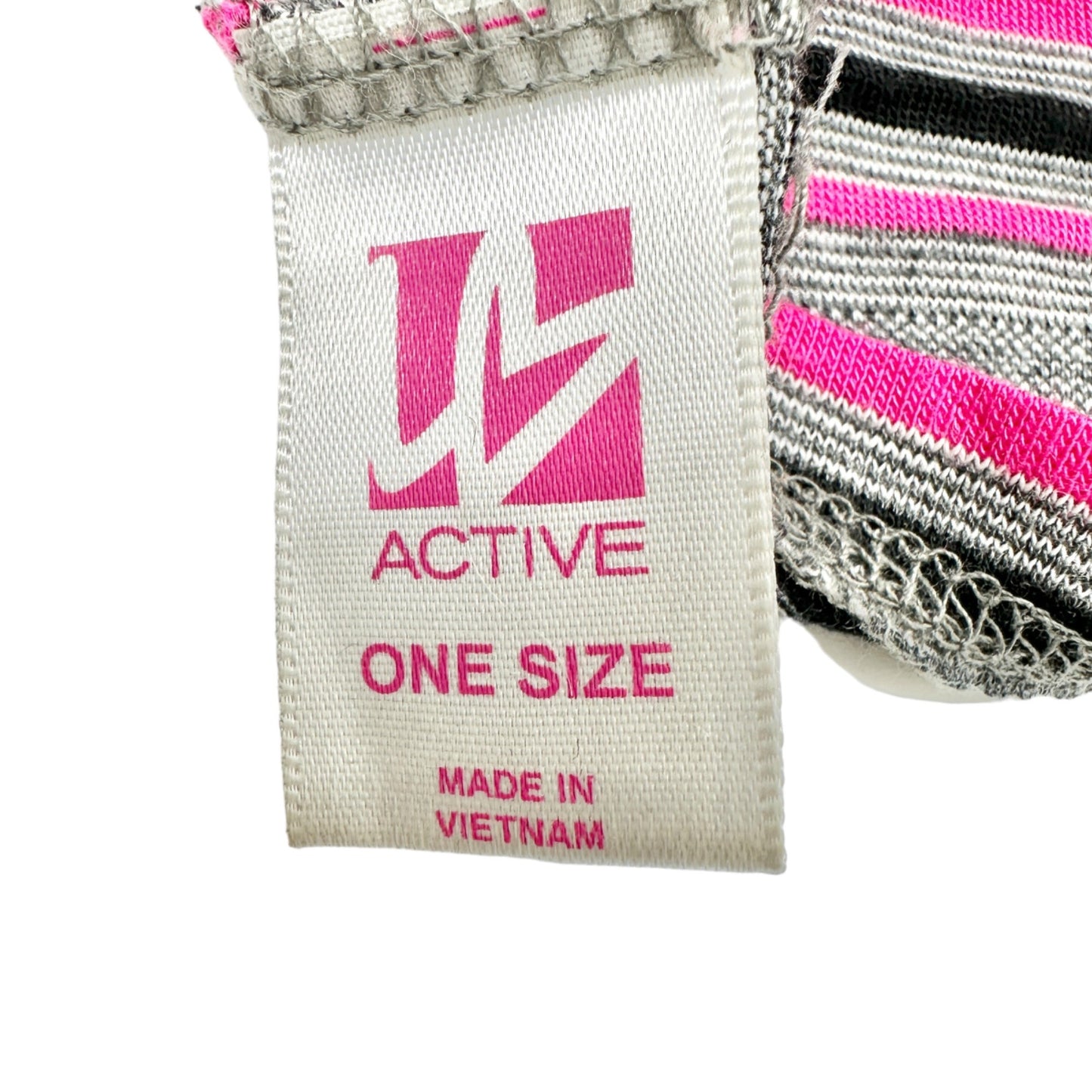 Lane Bryant Active Infiniti Scarf One Size Gray Black Hot Pink Stretchy 86x20