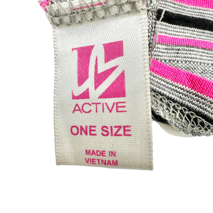 Lane Bryant Active Infiniti Scarf One Size Gray Black Hot Pink Stretchy 86x20