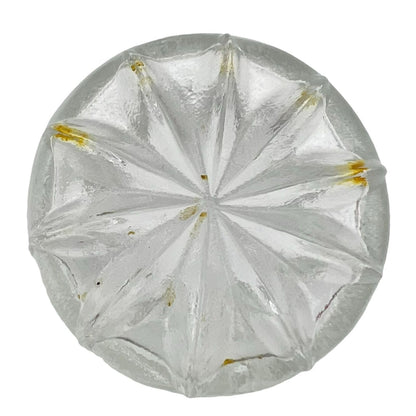 Vinegar Dispenser 7.5 x 2.5 Clear Glass Faceted Vintage