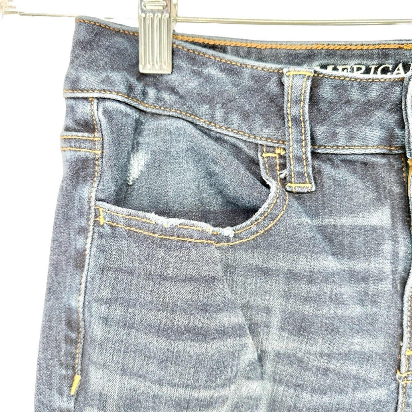 American Eagle Outfitters Jegging Women's 2 Blue Denim 360 Super Stretch EUC