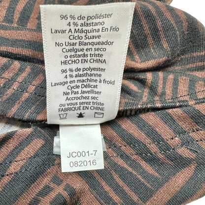 LuLaRoe Retired Carly Dress S Black Brown Print SS Hi-Low Hem NWT