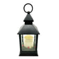 Christmas Lantern With LED Candle Black Plastic Battery Operated WORKS