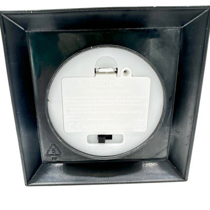 Christmas Lantern With LED Candle Black Plastic Battery Operated WORKS