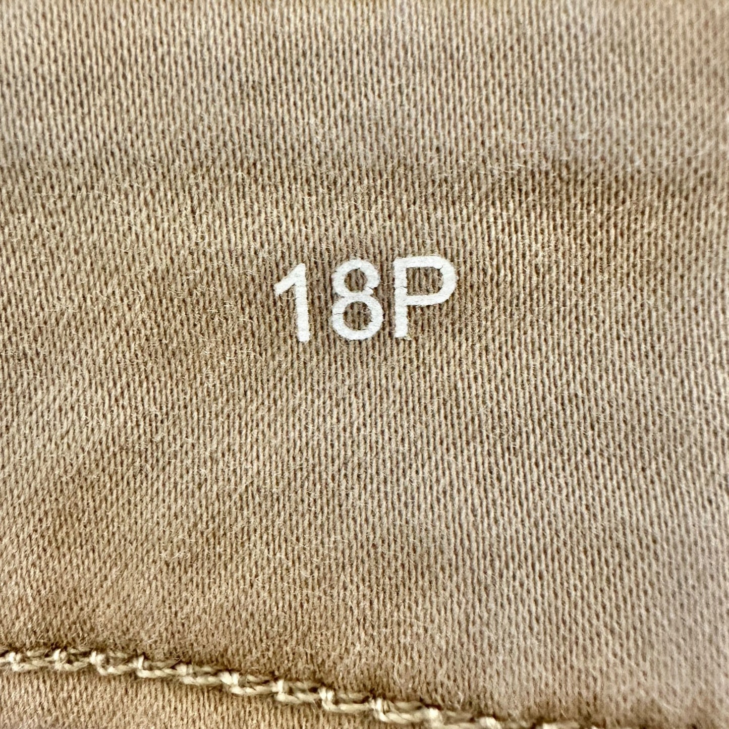 St Johns Bay Pants Womens 18P Straight Leg Beige Classic Fit Soft Stretch Fabric