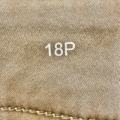 St Johns Bay Pants Womens 18P Straight Leg Beige Classic Fit Soft Stretch Fabric