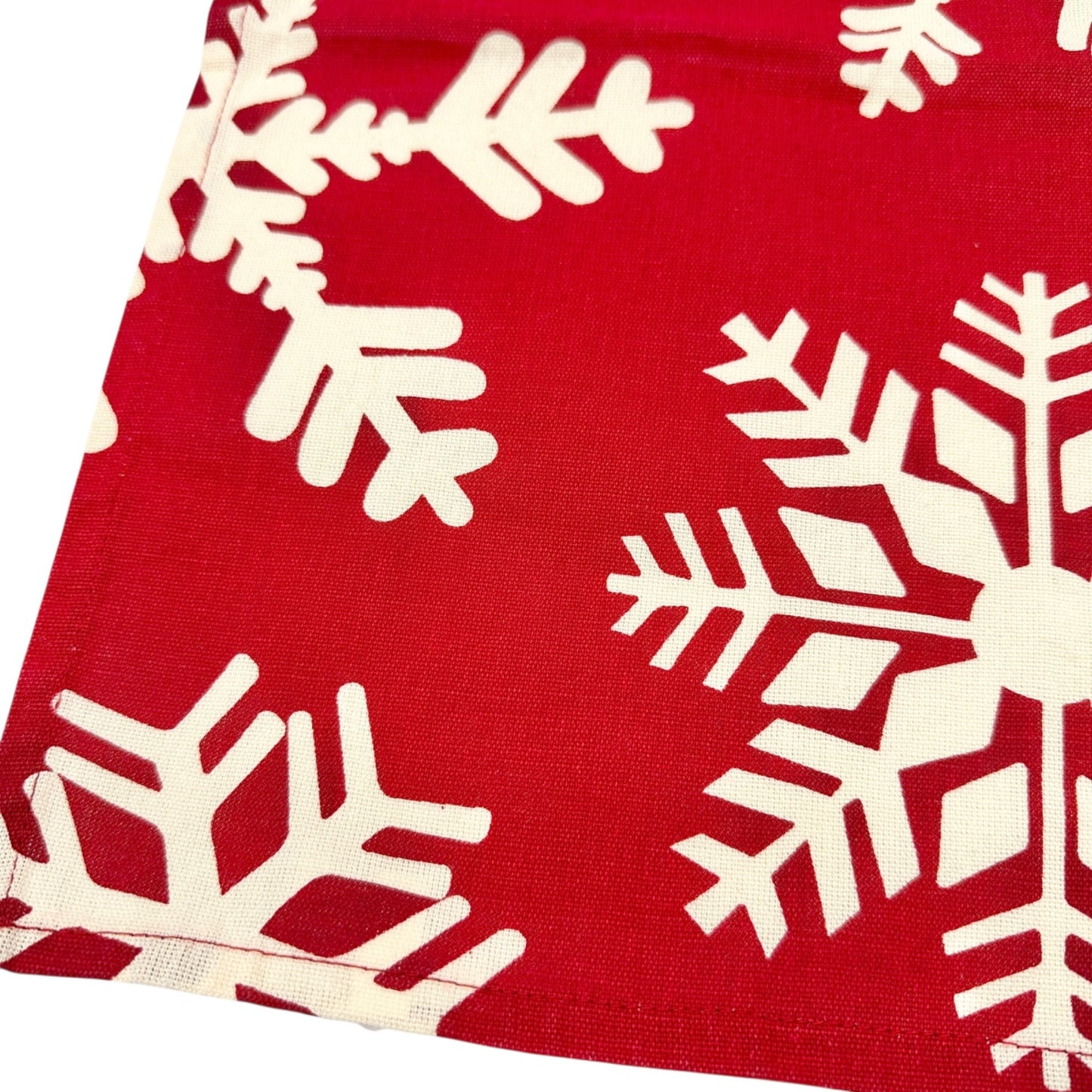 Holiday Red & White Snowflake Napkins Set Of 8 17x18 Cotton By Target Winter