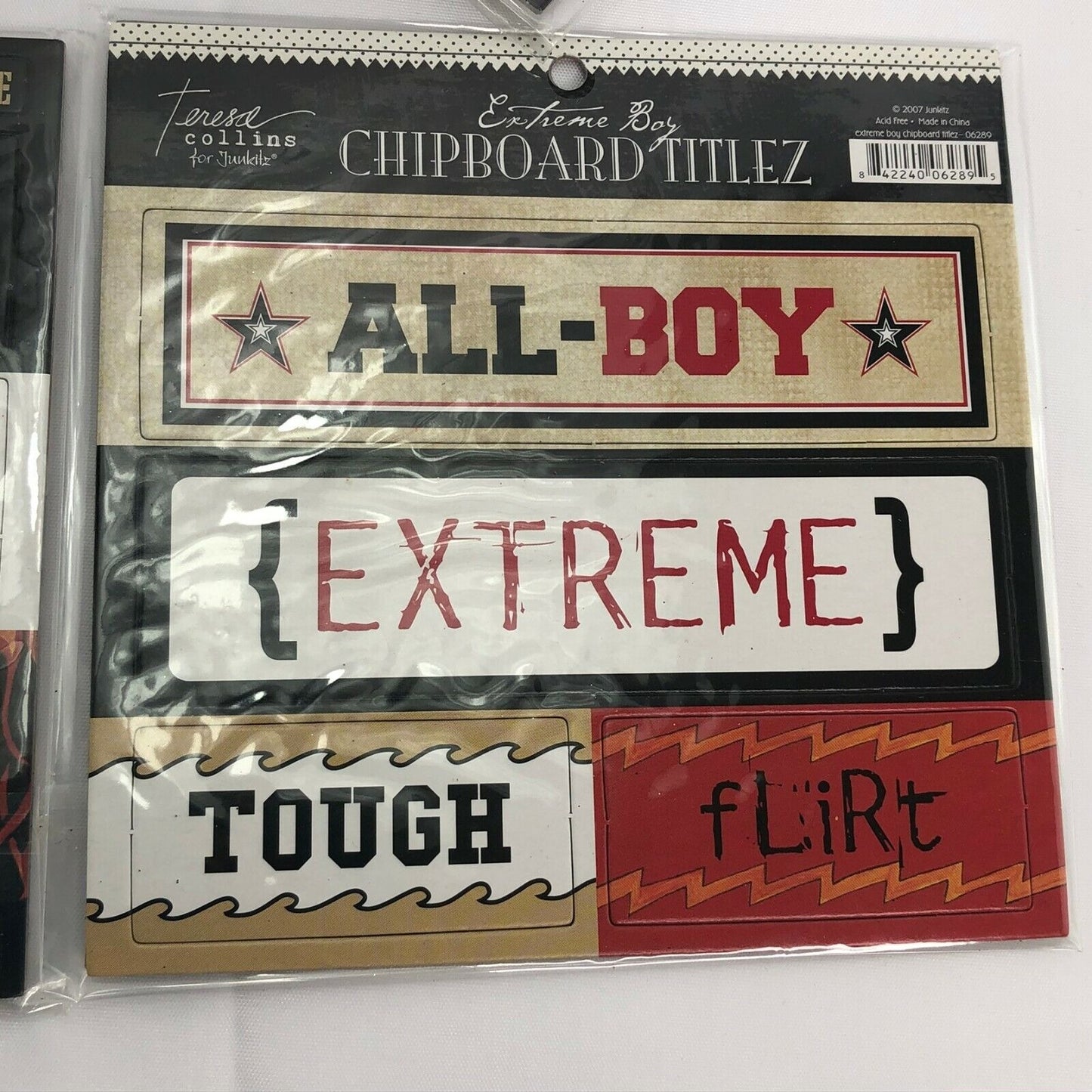 Extreme Boy Chipboard Titlez Stickers Pack Of 6 Scrapbooking Crafting