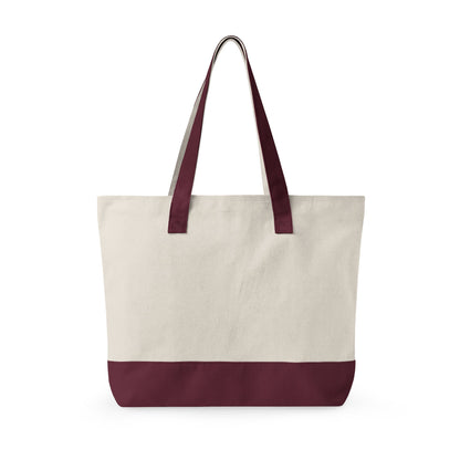 Zippered Canvas Tote Bag with Front Pocket - Wanna Thrift? Alpaca Bag