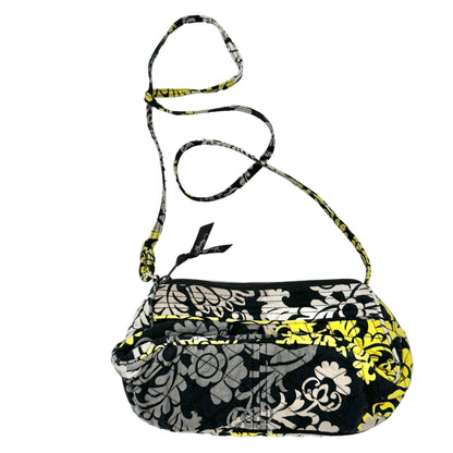 Vera Bradley Baroque Handbag 8 x 5 x 3 Black Gray Yellow White Adjustable Strap